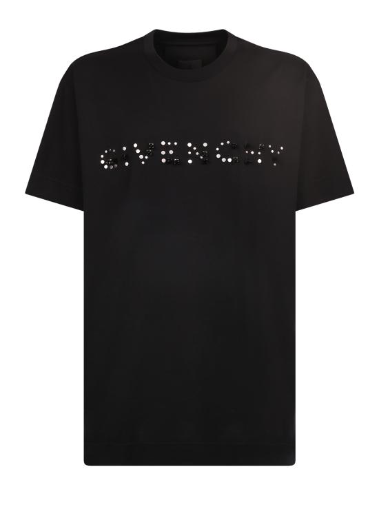  지방시 반팔 티셔츠 BM717L 3Y6B 001 Black