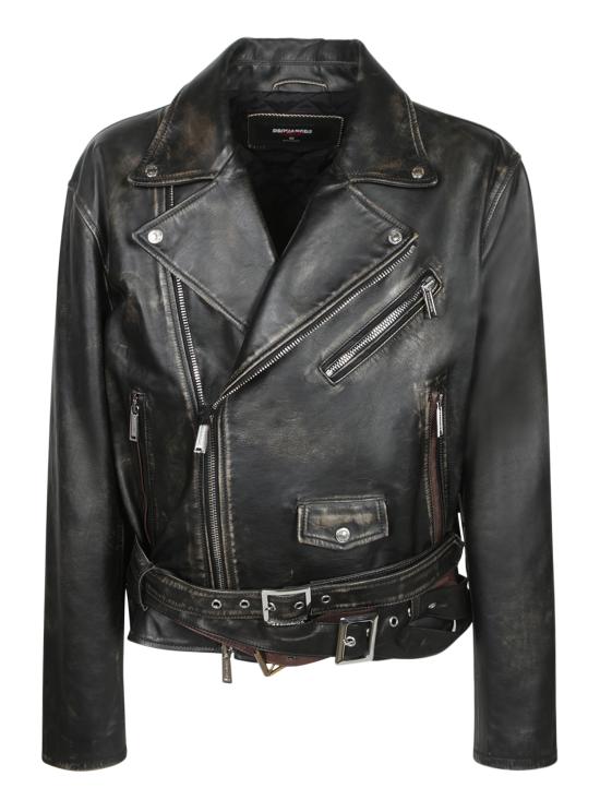 26FW 디스퀘어드2 바이커 자켓 S71AN0638 SY1512 143 Black