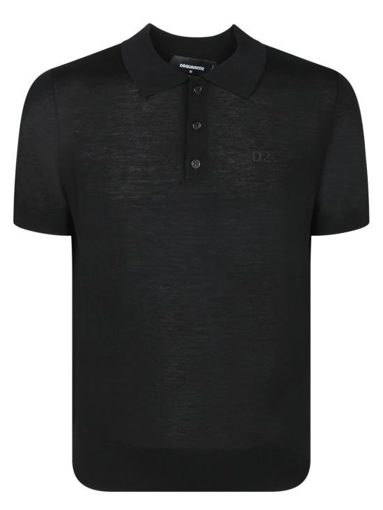 26FW 디스퀘어드2 폴로 티셔츠 S74HA1433 S18310 900 Black