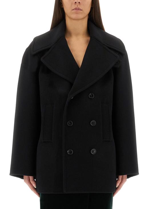26FW 생로랑 울 피코트 838047 Y060R1005 BLACK