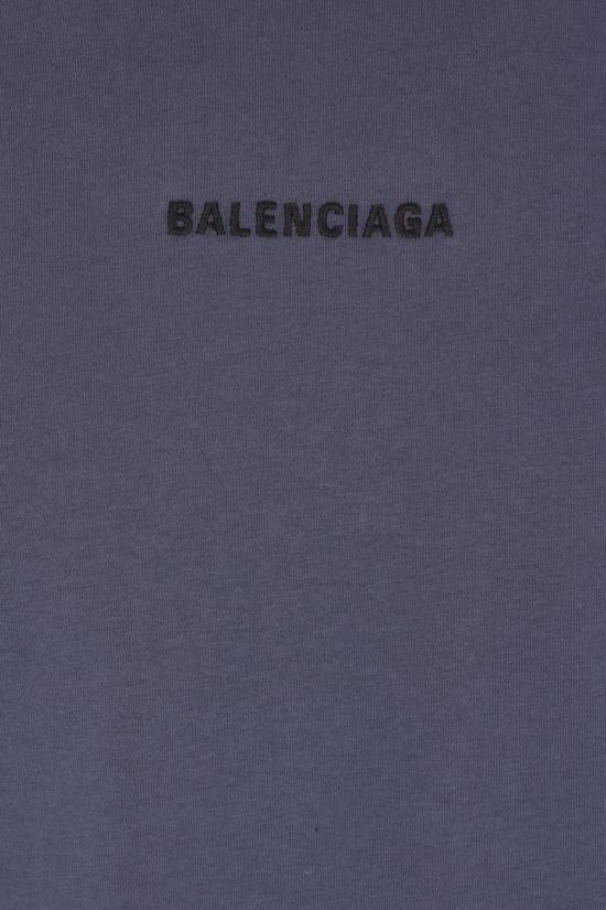 25FW 발렌시아가 백 미디엄 핏 티셔츠 764235TTVF93364 FADE DARK BLUE BLACK DOM - BALENCIAGA