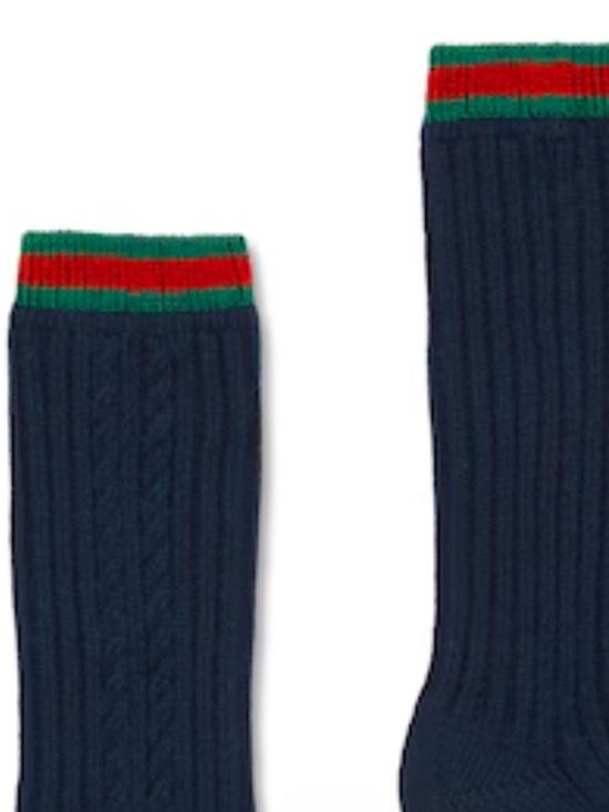 25FW [키즈] 구찌 발목 양말 838066 4KACT 4166 NAVY DARK GREEN - GUCCI