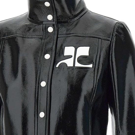 25FW 쿠레쥬 가죽 자켓 PERCBL005VY0014 BLACK Black - COURREGES