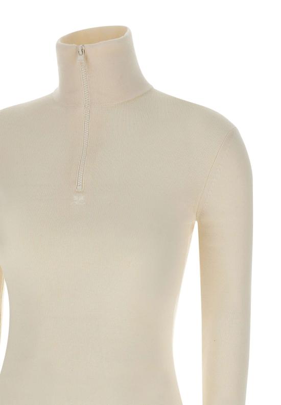 25FW 쿠레쥬 터틀넥 325MPU247FI0071 WHITE White - COURREGES