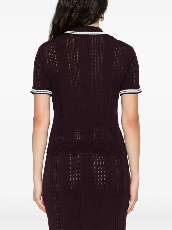 25FW 카사블랑카 폴로 티셔츠 WAW25KW1089 01 Red - CASABLANCA