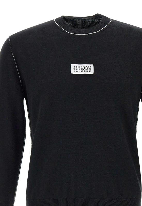 25FW MM6 메종마르지엘라 스웨터 SH0HL0017 M13037900 Black - MM6 MAISON MARGIELA