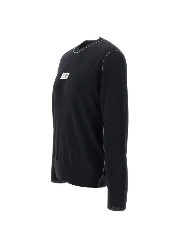 25FW MM6 메종마르지엘라 스웨터 SH0HL0017 M13037900 Black - MM6 MAISON MARGIELA