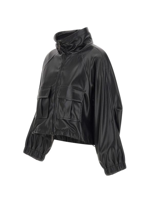 25FW 마렐라 가죽 자켓 2523916011200 001 Black - MARELLA