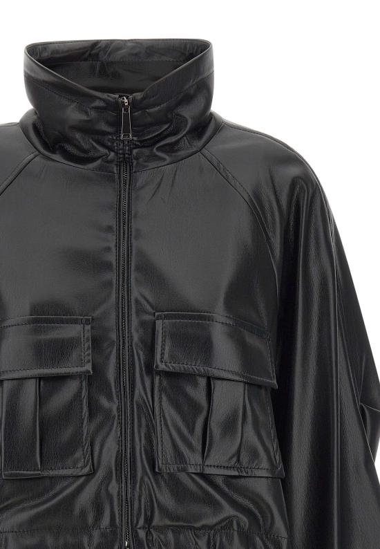 25FW 마렐라 가죽 자켓 2523916011200 001 Black - MARELLA