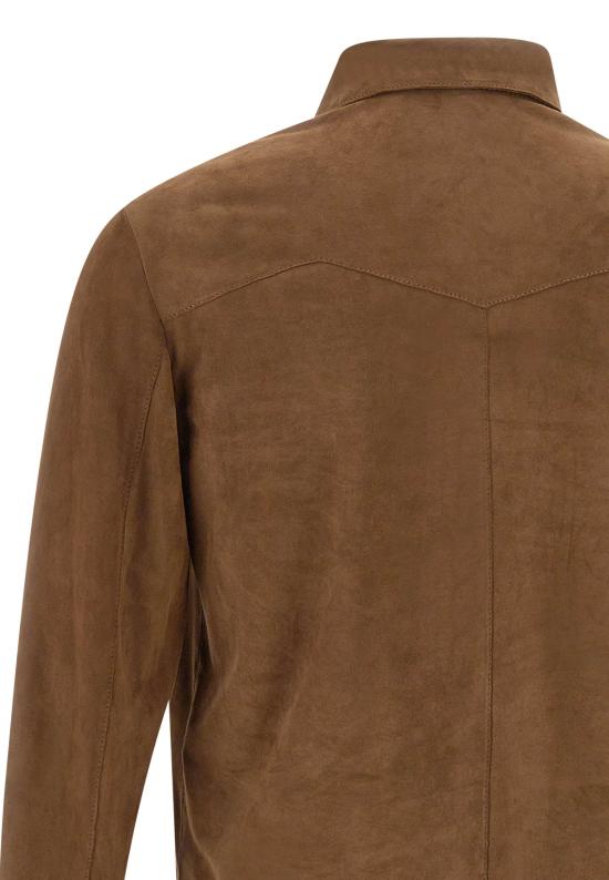  CONCEPT LEATHER 긴팔 셔츠 NAPOLI CAMOSCIOCAPPUCCINO Brown - OTHER BRANDS