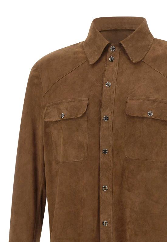  CONCEPT LEATHER 긴팔 셔츠 NAPOLI CAMOSCIOCAPPUCCINO Brown - OTHER BRANDS