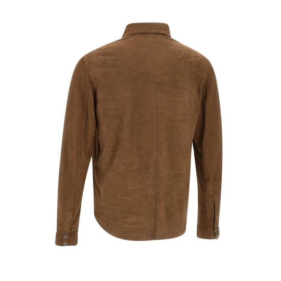  CONCEPT LEATHER 긴팔 셔츠 NAPOLI CAMOSCIOCAPPUCCINO Brown - OTHER BRANDS