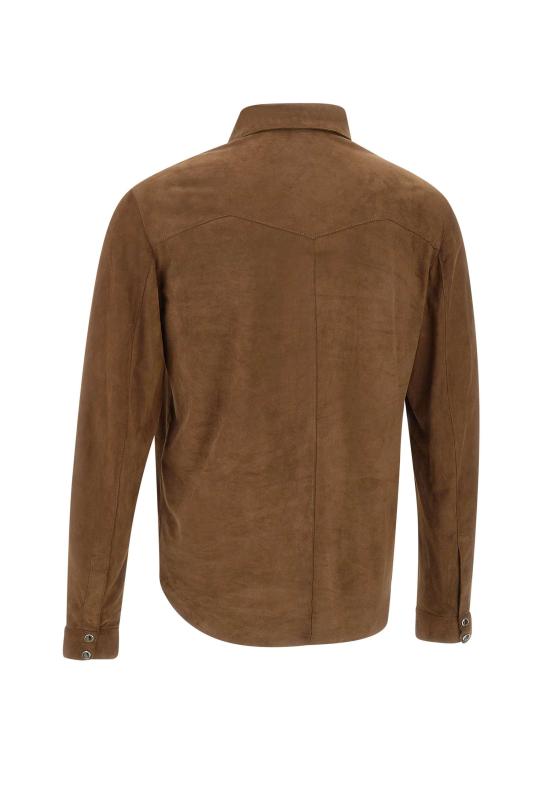  CONCEPT LEATHER 긴팔 셔츠 NAPOLI CAMOSCIOCAPPUCCINO Brown - OTHER BRANDS