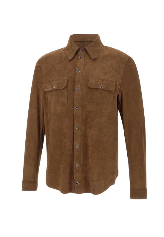  CONCEPT LEATHER 긴팔 셔츠 NAPOLI CAMOSCIOCAPPUCCINO Brown