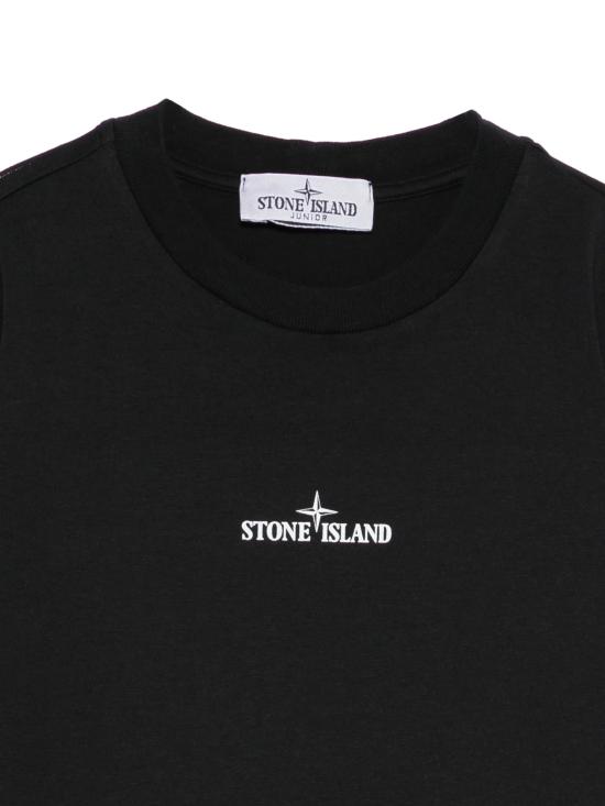 25FW [키즈] 스톤 아일랜드 티셔츠 K2S162100010S0261 V0029 Black - STONE ISLAND