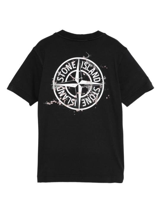 25FW [키즈] 스톤 아일랜드 티셔츠 K2S162100010S0261 V0029 Black - STONE ISLAND