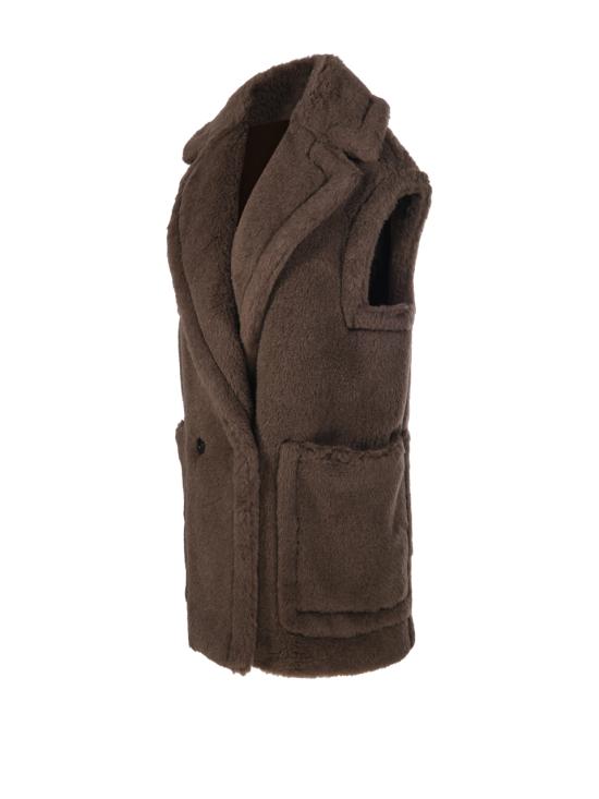 25FW 막스마라 테디 알파카 울 더블브레스트 베스트 2521276253600 004 MARRONE BRONZO - MAX MARA
