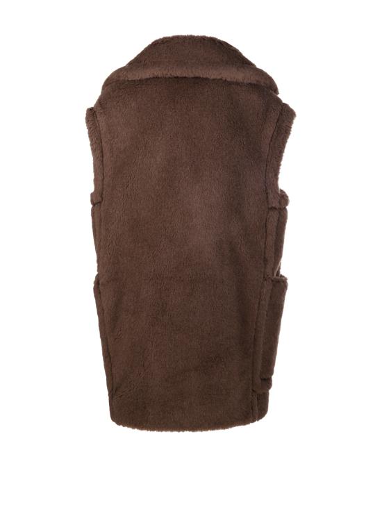 25FW 막스마라 테디 알파카 울 더블브레스트 베스트 2521276253600 004 MARRONE BRONZO - MAX MARA