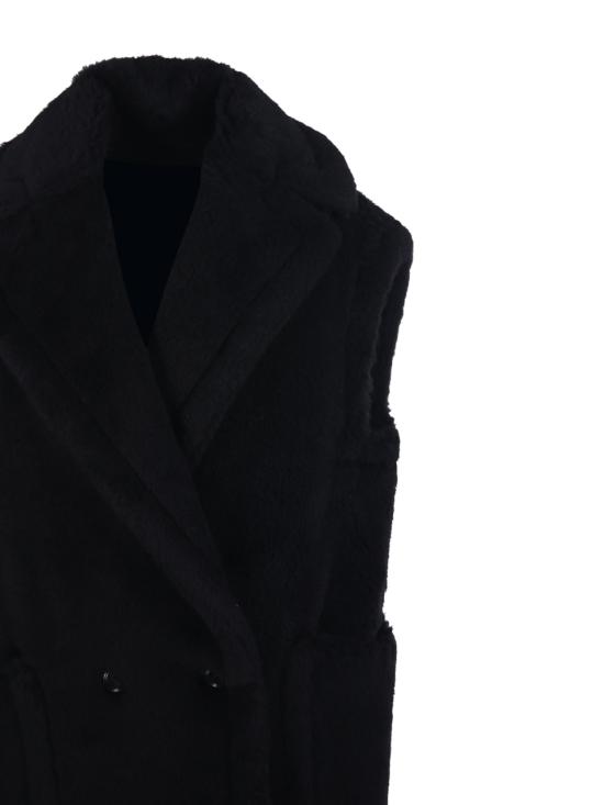 25FW 막스마라 테디 알파카 울 더블브레스트 베스트 2521276253600 008 NERO - MAX MARA