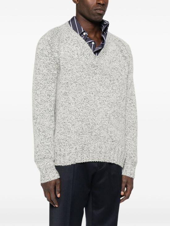 25FW 에르메네질도제냐 스웨터 UGB30A2300 902 White - ERMENEGILDO ZEGNA