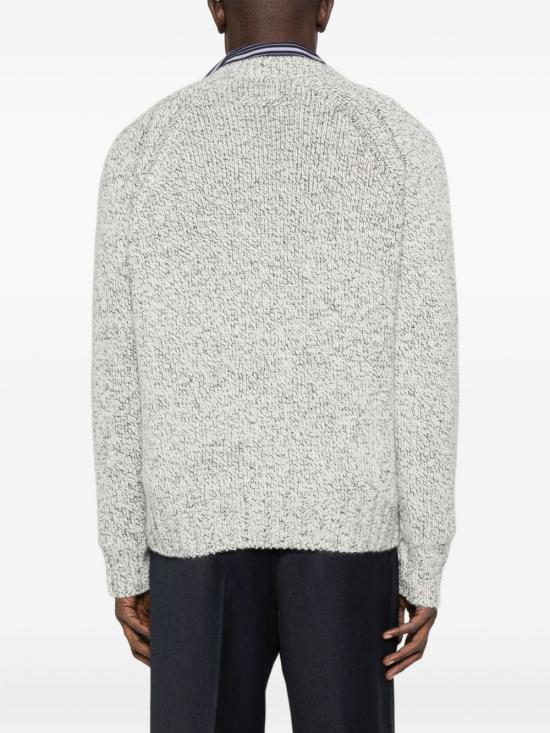 25FW 에르메네질도제냐 스웨터 UGB30A2300 902 White - ERMENEGILDO ZEGNA