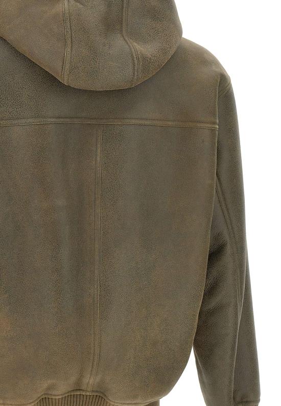 25FW 엠포리오 아르마니 가죽 자켓 EM002616 AF17349U6199 Brown - EMPORIO ARMANI