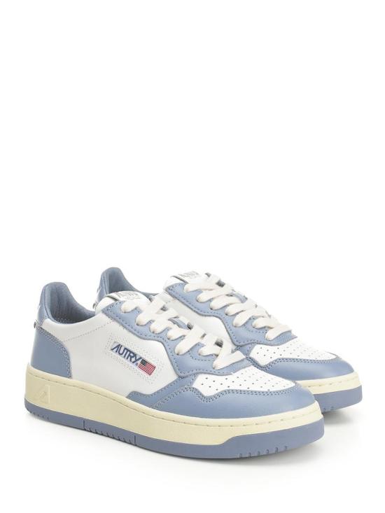 26SS 오트리 메달리스트 로우 레더 스니커즈 AULWWB62 Light Blue - AUTRY