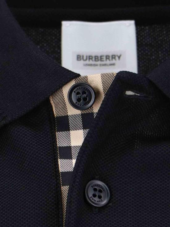  버버리 코튼 로고 폴로 셔츠 8084010 Black - BURBERRY