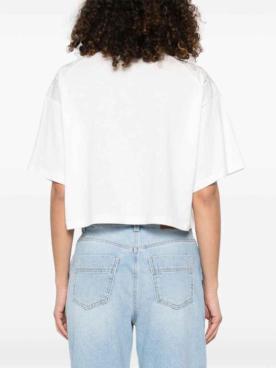 25SS 엘리자베타프랜치 반팔 티셔츠 MA01851E2270 White - ELISABETTA FRANCHI