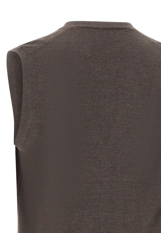 25FW 그랑싸쏘 니트 베스트 58182 14296186 Brown - GRAN SASSO