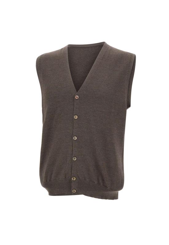 25FW 그랑싸쏘 니트 베스트 58182 14296186 Brown