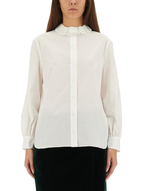 26FW 생로랑 블라우스 842627 Y7K369601 WHITE