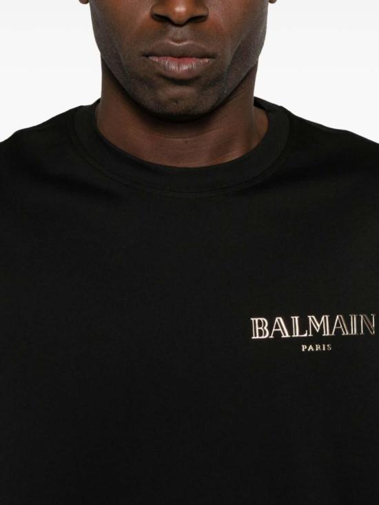  발망 반팔 티셔츠 EH1EF000GD84EAD Black - BALMAIN