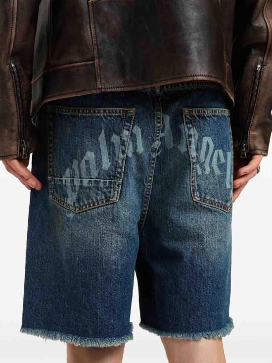  팜앤젤스 데님 숏팬츠 PMYC003S25DEN0034540 Blue - PALM ANGELS