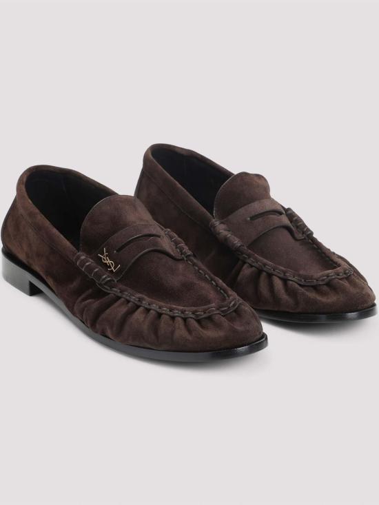  생로랑 로퍼 8394712W5AC6023 Dark Brown - SAINT LAURENT