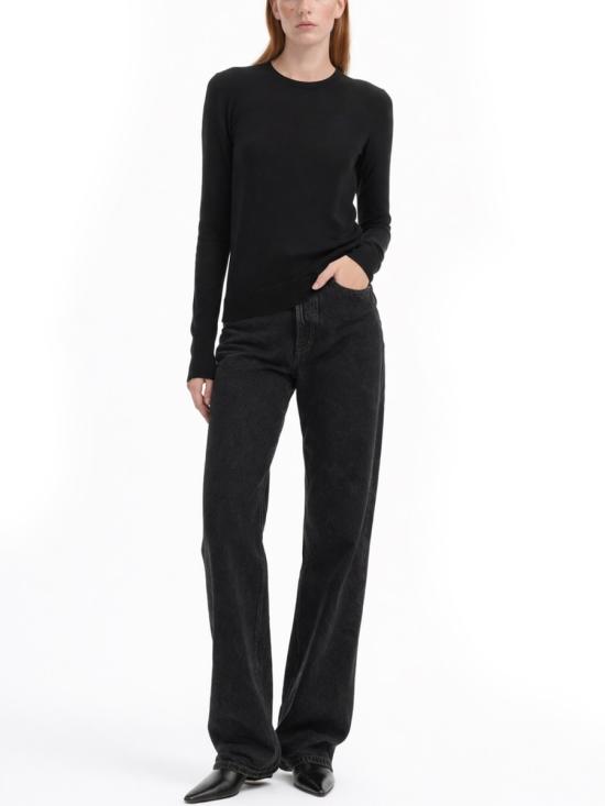 26FW 생로랑 카산드르 크루넥 스웨터 834223 Y76GM1000 BLACK - SAINT LAURENT