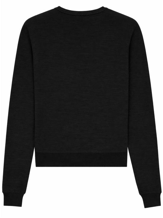 26FW 생로랑 카산드르 크루넥 스웨터 834223 Y76GM1000 BLACK - SAINT LAURENT
