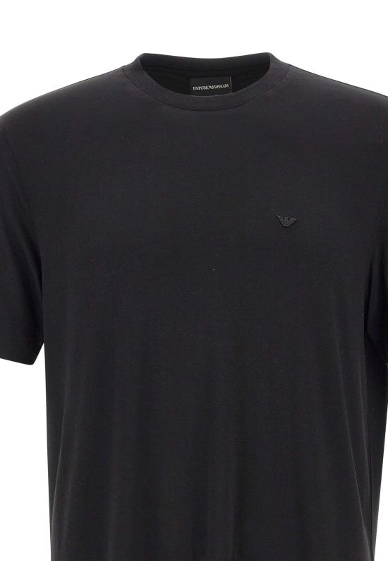 25FW 엠포리오 아르마니 반팔 티셔츠 EM002996 AF13721UC001 Black - EMPORIO ARMANI
