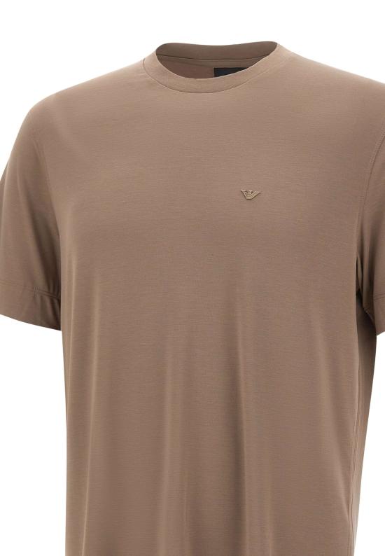 25FW 엠포리오 아르마니 반팔 티셔츠 EM002996 AF13721U6189 Brown - EMPORIO ARMANI