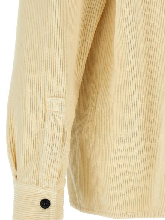 25FW 스톤 아일랜드 오가닉 코튼 코듀로이 오버셔츠 K2S151200012S0212 V0093 White - STONE ISLAND