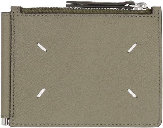 25FW 마르지엘라 보빈 레더 머니 클립 지갑 SA1UI0018P4745T7429 green - MAISON MARGIELA
