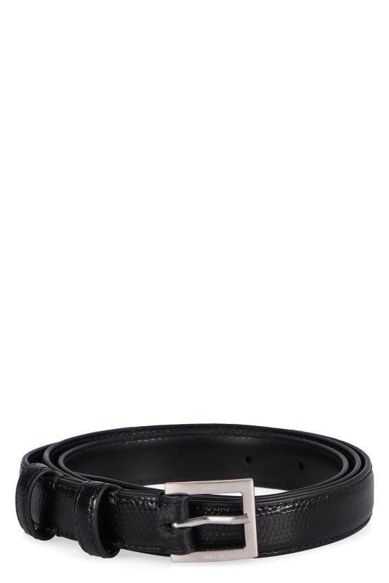 25SS 셀린느 가죽 벨트 45BMO3A0938SI black