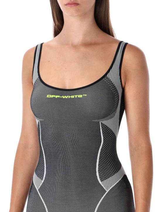 25FW 오프화이트 점프수트 OWVP001F25KNI001 1014 ONYX BLACK - OFF WHITE