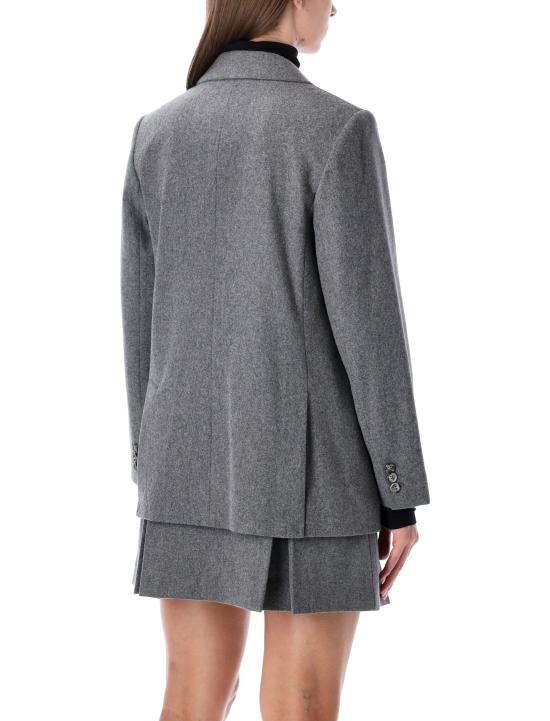 25FW 아페쎄 루시 더블 브레스티드 자켓 LUCY 루시 더블 브레스티드 블레이저 F03212WOAPN PLA HEATER GREY - A.P.C.