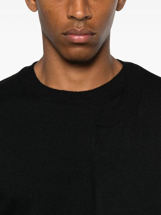 25FW 꼼데가르송 옴므 플러스 비대칭 스웨터 PPN012 0511 BLACK - COMME DES GARCONS