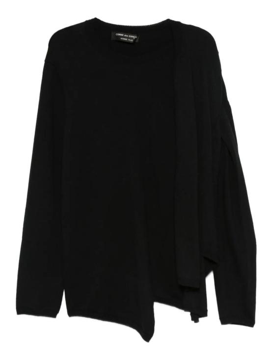 25FW 꼼데가르송 옴므 플러스 비대칭 스웨터 PPN012 0511 BLACK