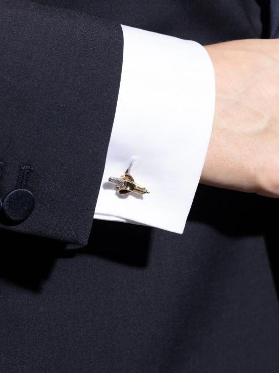 25FW 폴 스미스 커프스 링크/타이 홀더 M1ACUFFTBANA 10 YELLOW ORANGE - PAUL SMITH