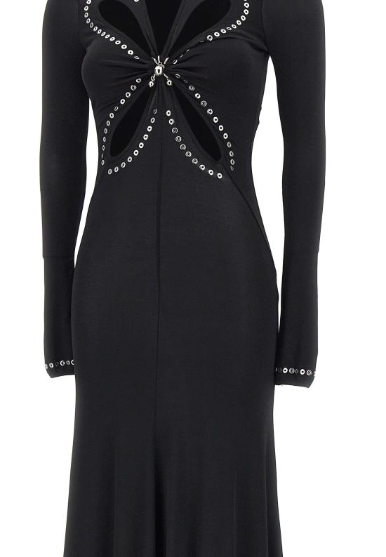 25FW 파코라반 미디 원피스 25AJRO135VI0191 P001 Black - PACO RABANNE