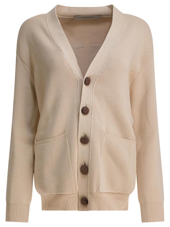 25FW 골든구스 Golden 레터링 가디건 GWP00950P00197255550 BEIGE