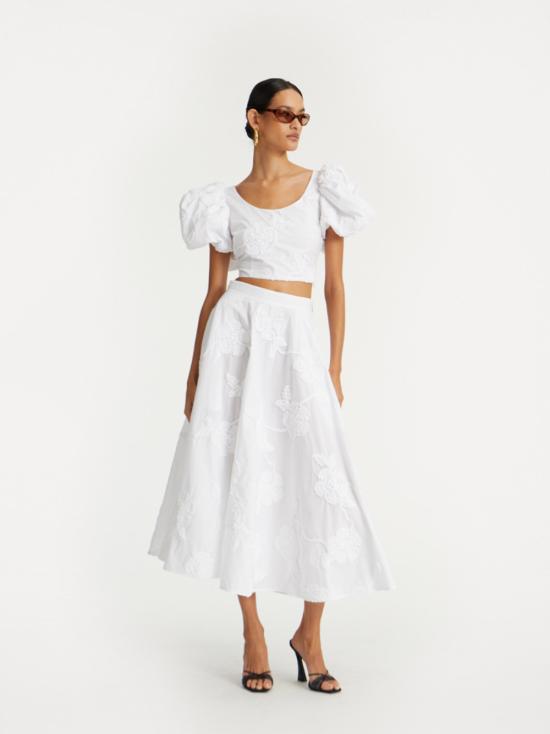 25FW 로테이트 바이 크리스텐슨 롱 스커트 114557400 WHITE - ROTATE BY BIRGERCHRISTENSEN